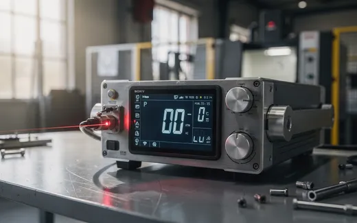 Avancerad mätteknikutrustning med digitala displayer i modern industriell miljö